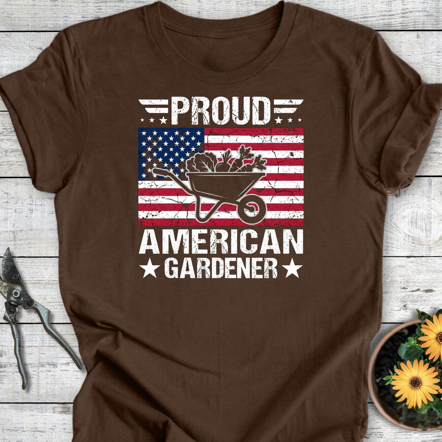 Printify T-Shirt Heather Brown / S Proud Gardener T-Shirt