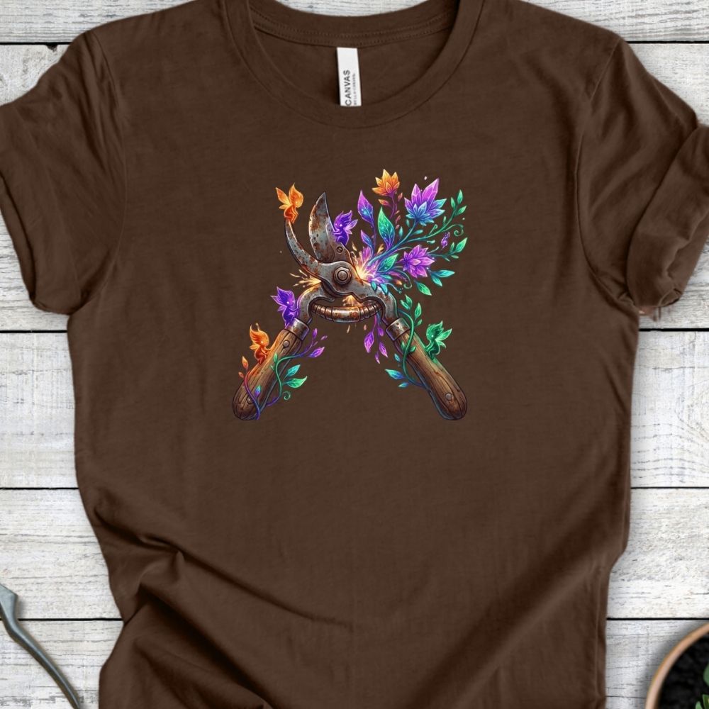 Printify T-Shirt Heather Brown / S Pruner's Bloom T-Shirt