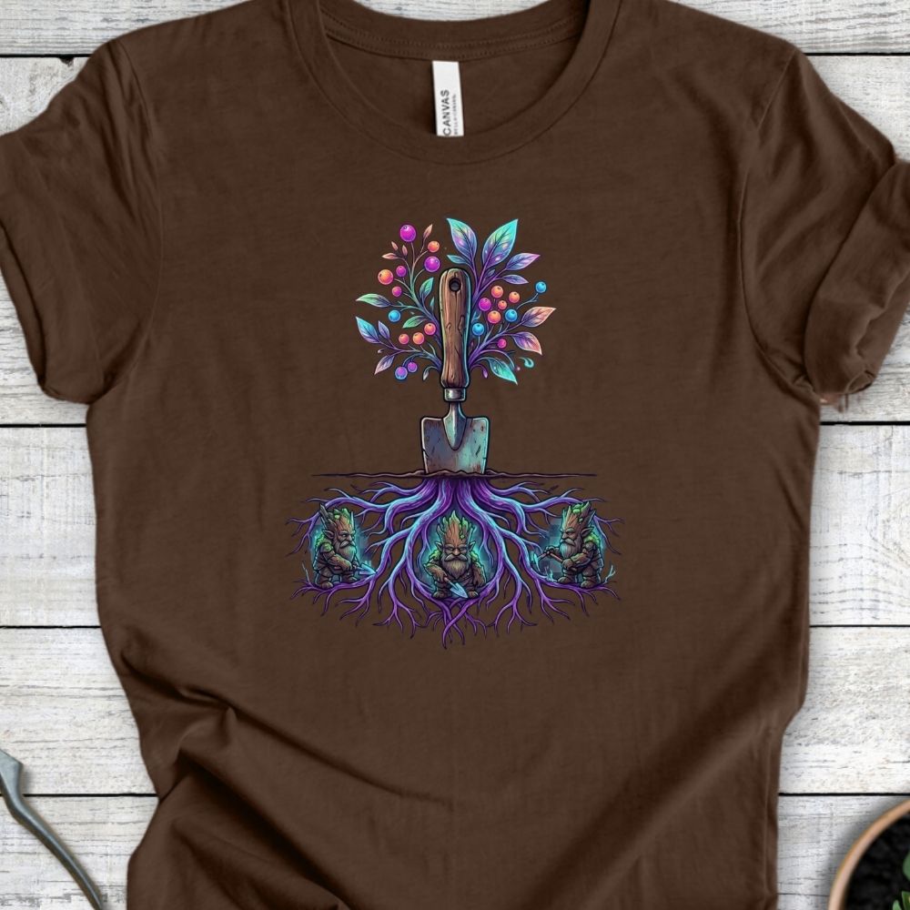 Printify T-Shirt Heather Brown / S Root Gnomes T-Shirt