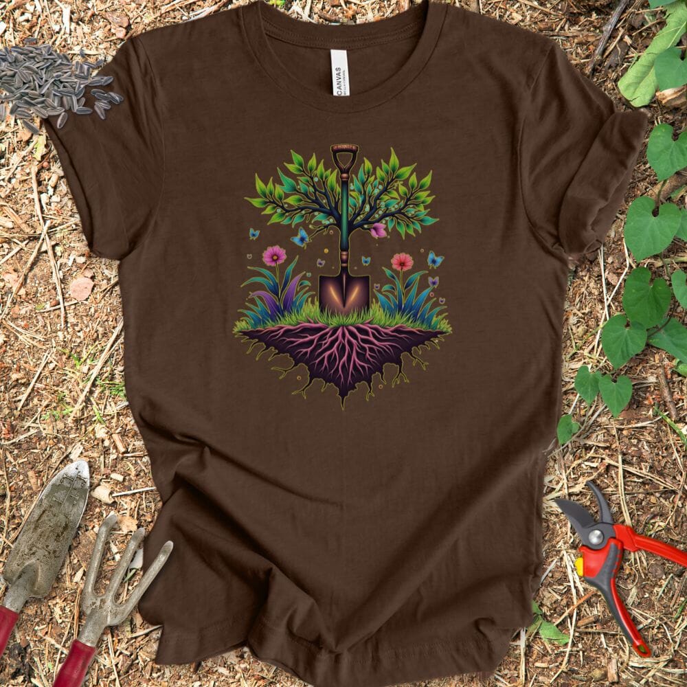 Printify T-Shirt Heather Brown / S Roots of Growth