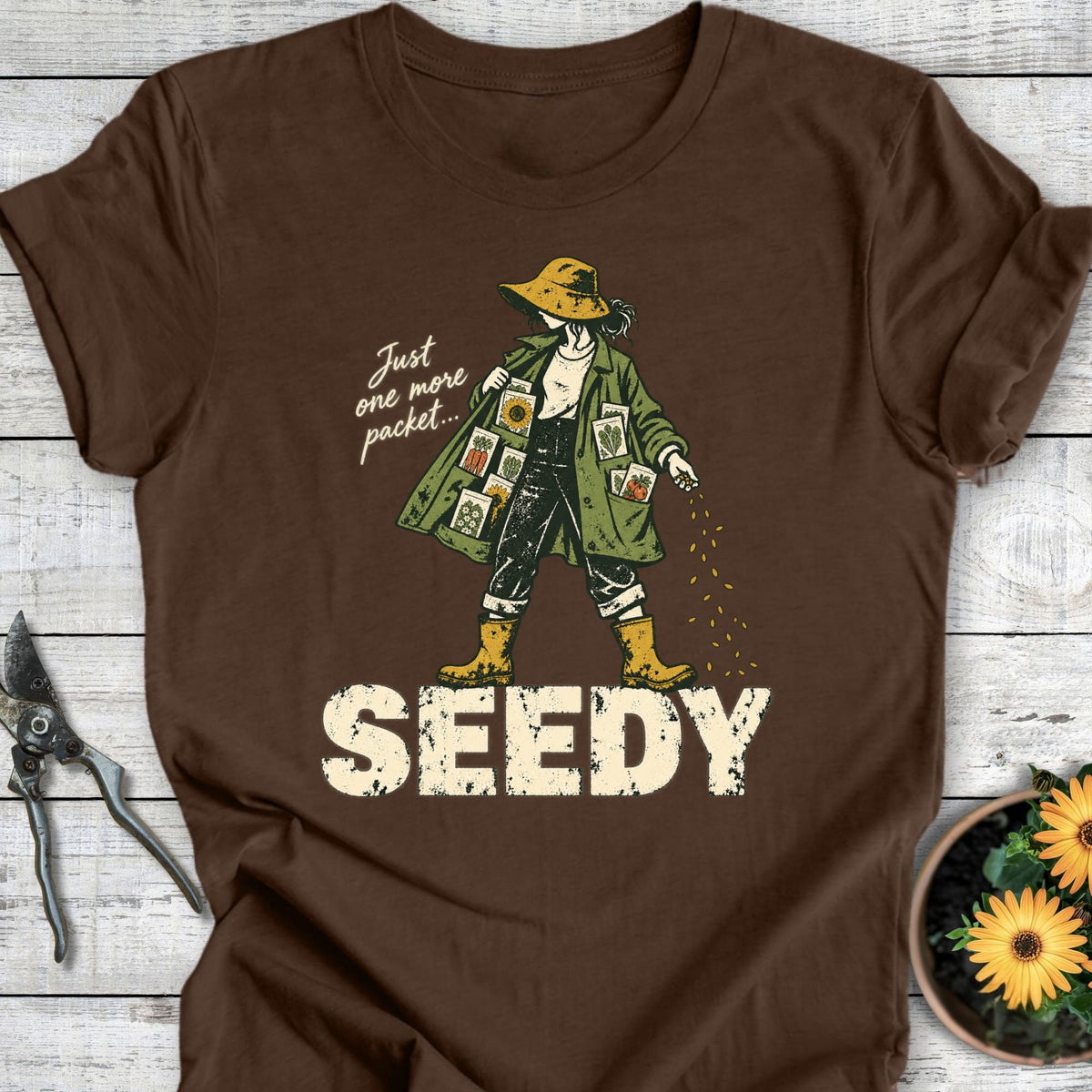 Printify T-Shirt Heather Brown / S Seedy T-Shirt