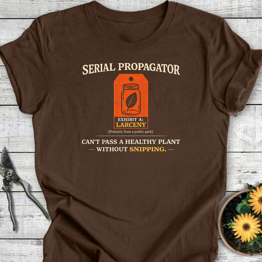 Printify T-Shirt Heather Brown / S Serial Propagator T-Shirt