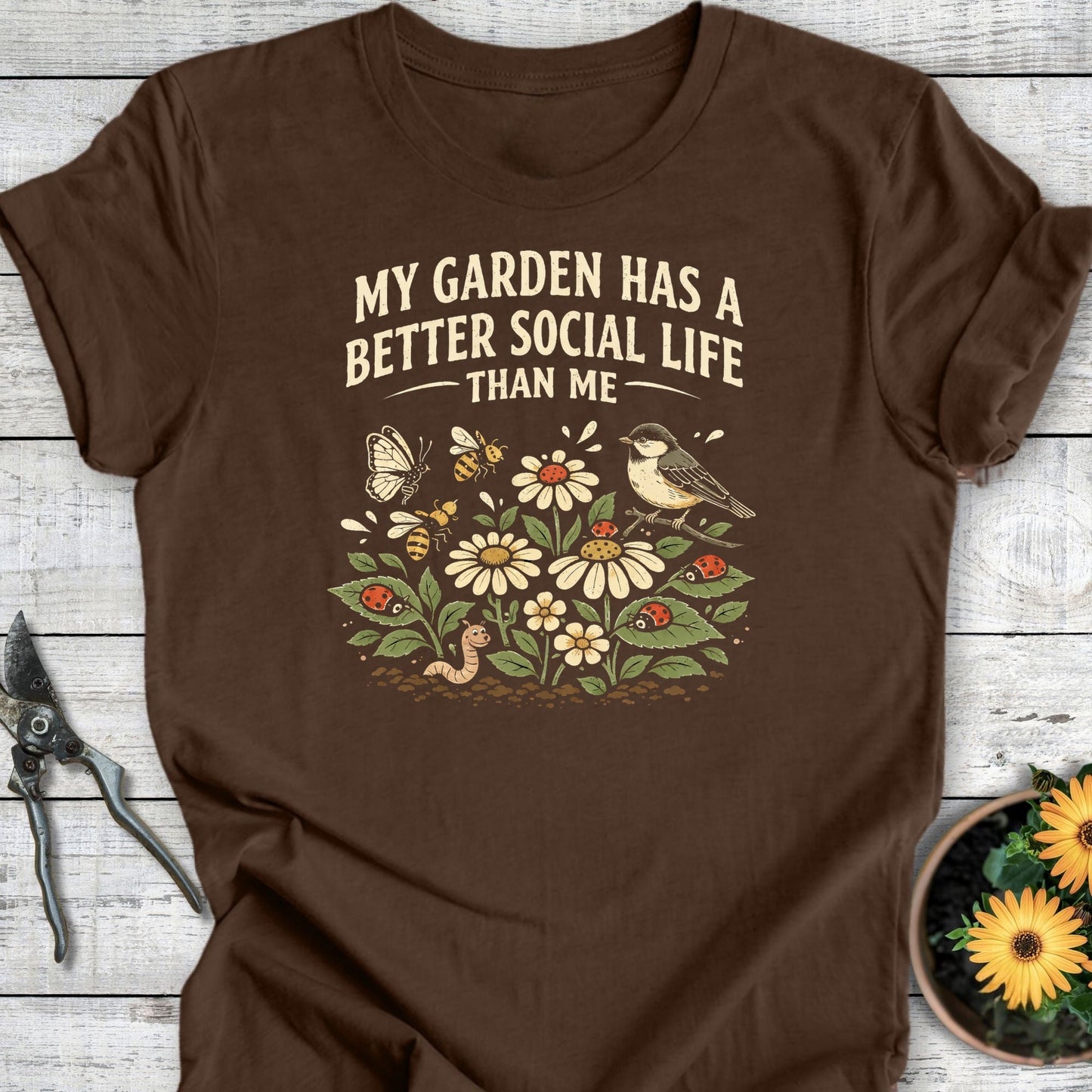 Printify T-Shirt Heather Brown / S Social Life T-Shirt