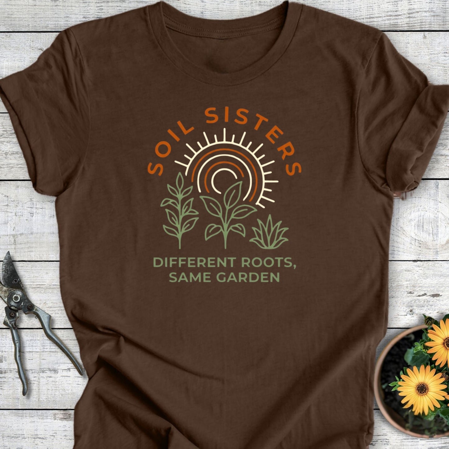 Printify T-Shirt Heather Brown / S Soil Sisters T-Shirt