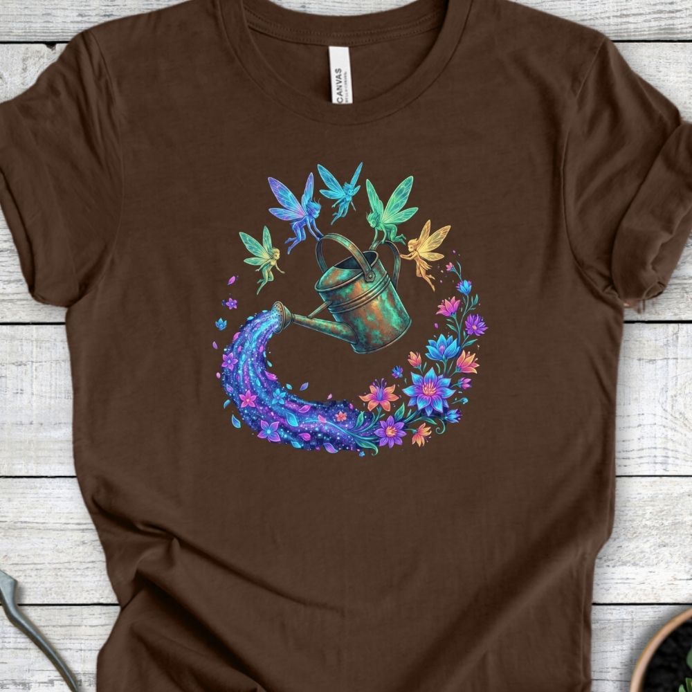 Printify T-Shirt Heather Brown / S Sprite Watering T-Shirt