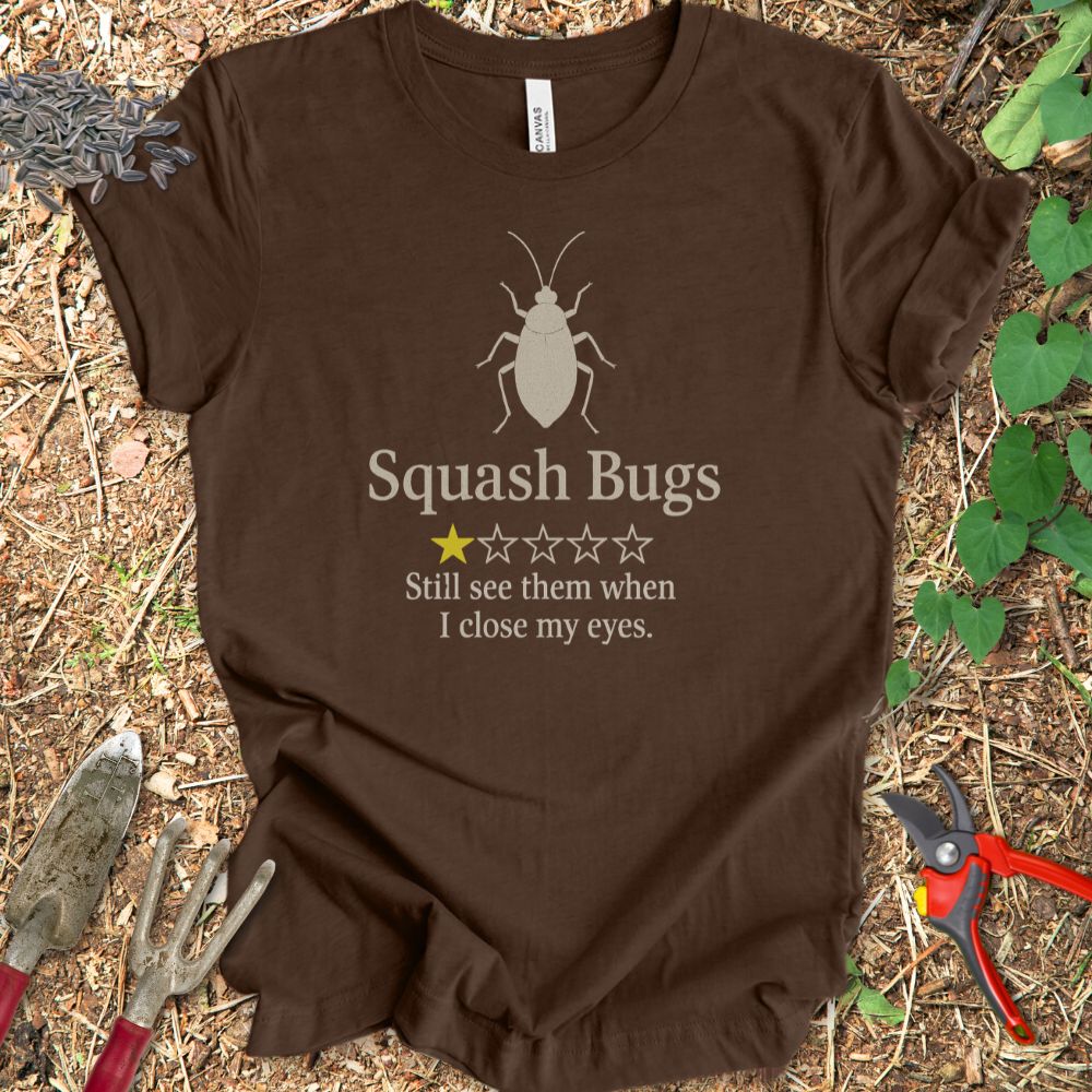 Printify T-Shirt Heather Brown / S Squash Bugs Review