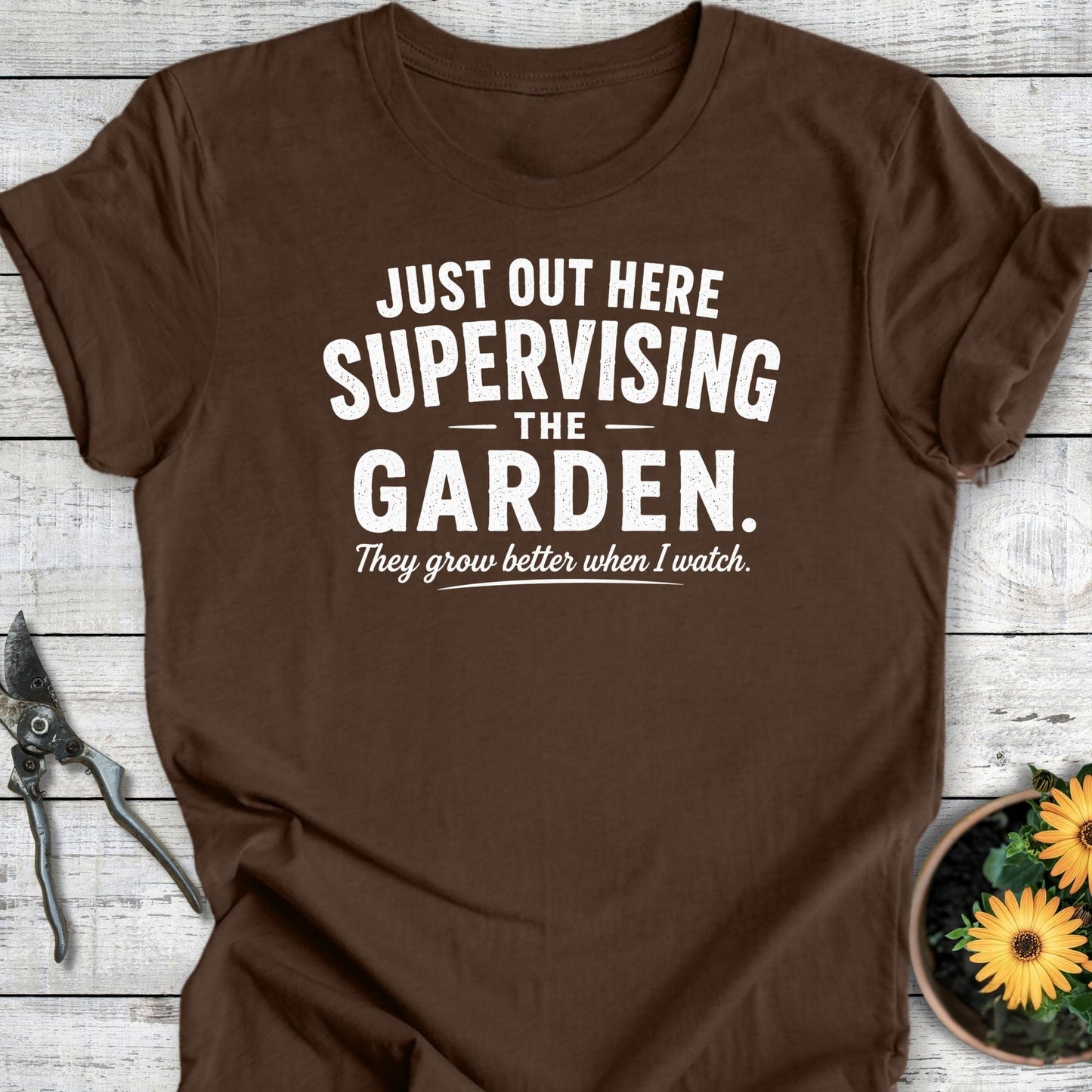 Printify T-Shirt Heather Brown / S Supervising T-Shirt