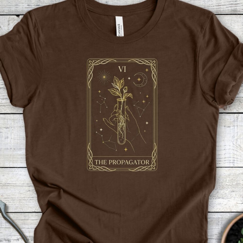 Printify T-Shirt Heather Brown / S The Propagator Tarot T-Shirt