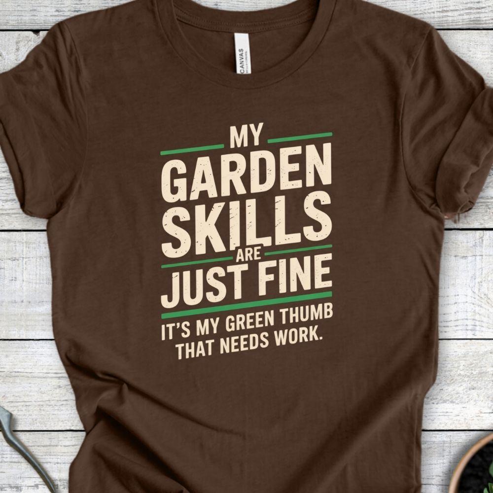 Printify T-Shirt Heather Brown / S They're Just Fine
