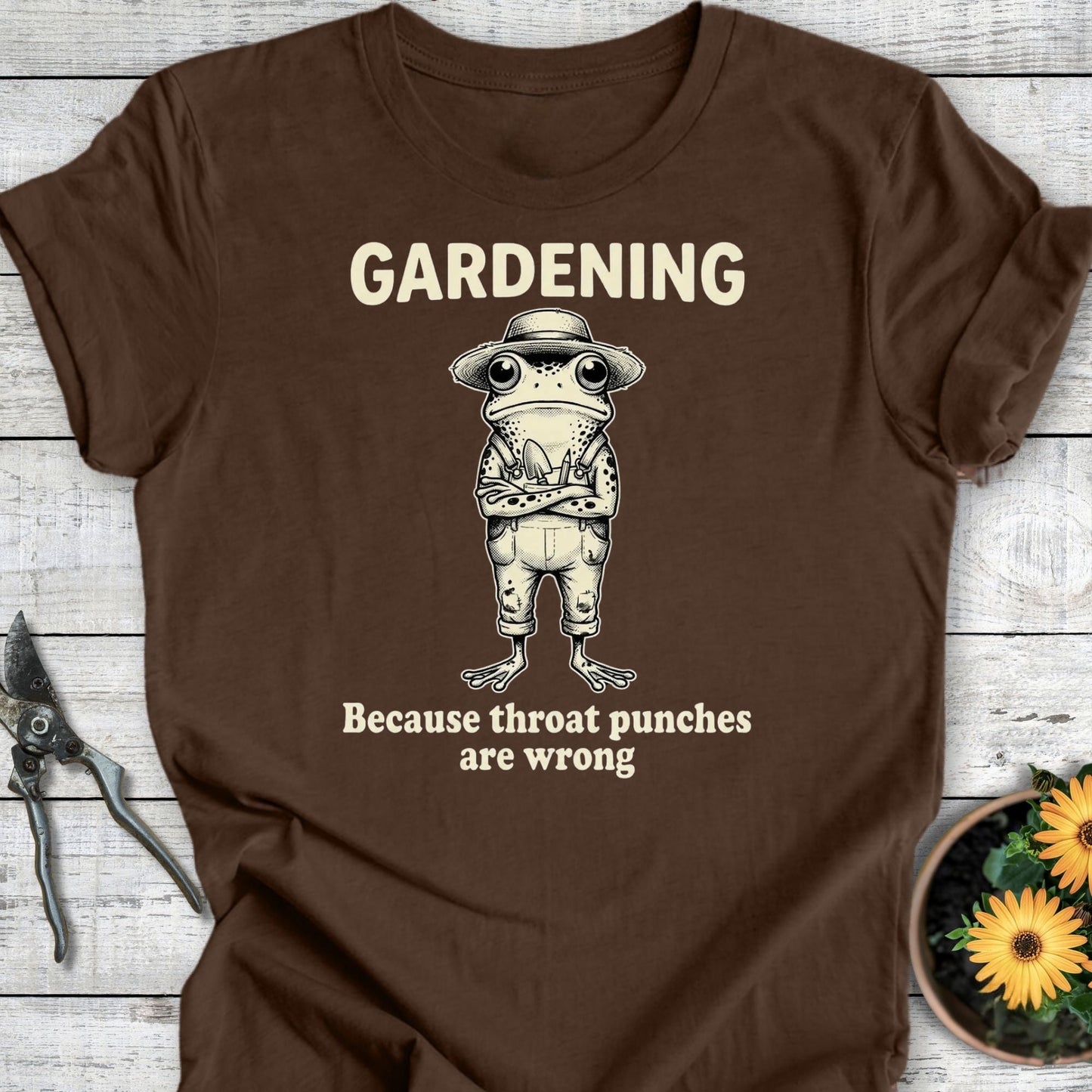 Printify T-Shirt Heather Brown / S Throat Punches T-Shirt