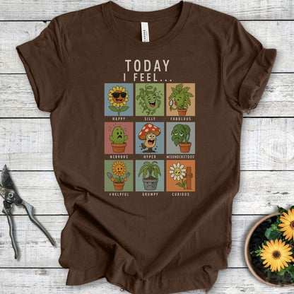 Printify T-Shirt Heather Brown / S Today I Feel...
