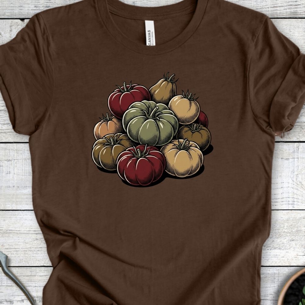 Printify T-Shirt Heather Brown / S Tomato Pile T-Shirt