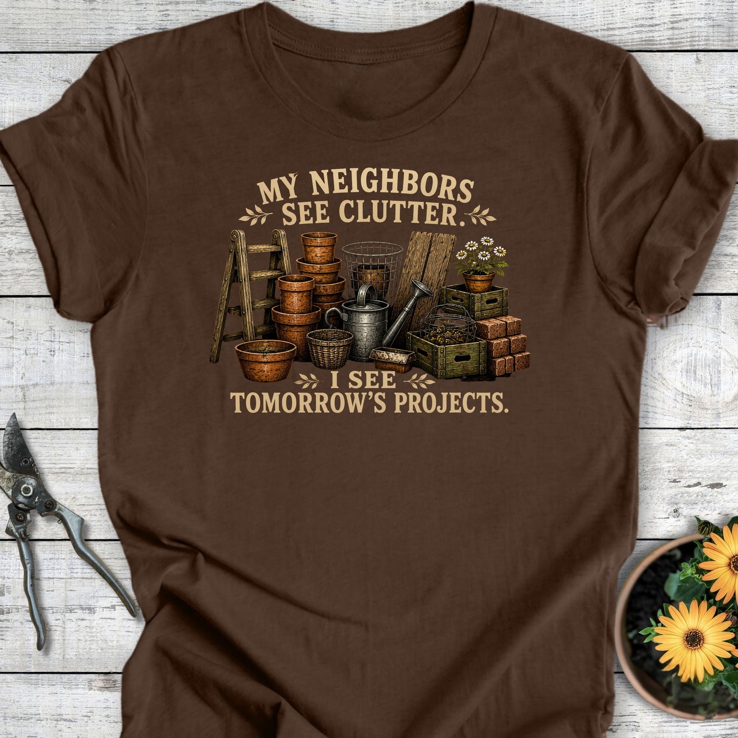 Printify T-Shirt Heather Brown / S Tomorrow's Projects T-Shirt