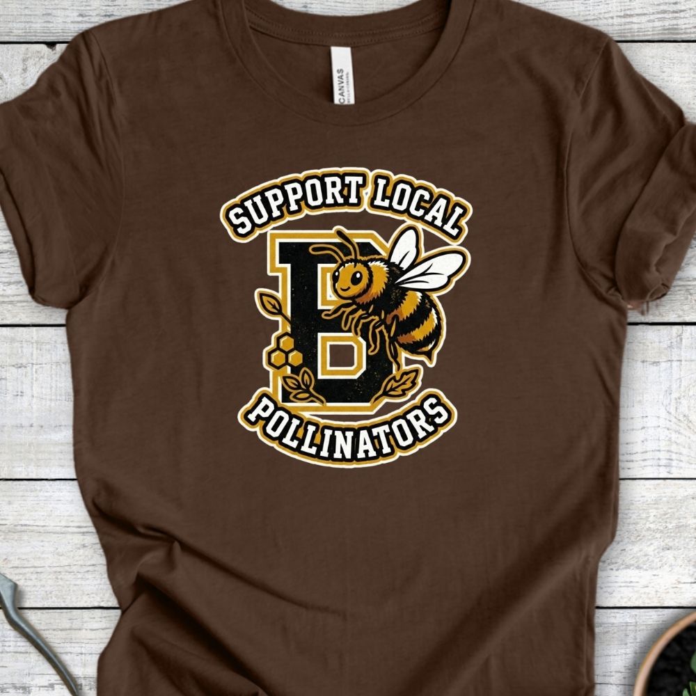 Printify T-Shirt Heather Brown / S Varsity Pollinnator T-Shirt