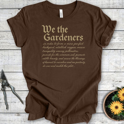 Printify T-Shirt Heather Brown / S We the Gardeners