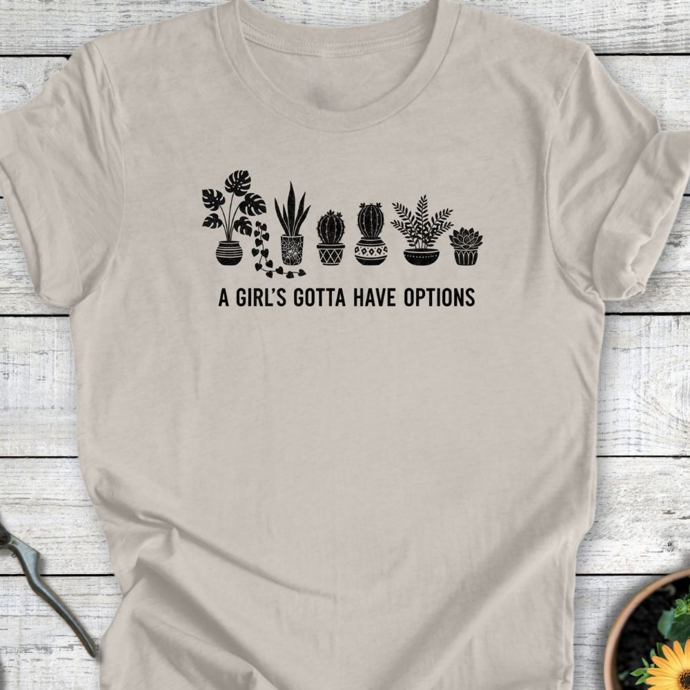 Printify T-Shirt Heather Dust / S Botanical Options T-Shirt