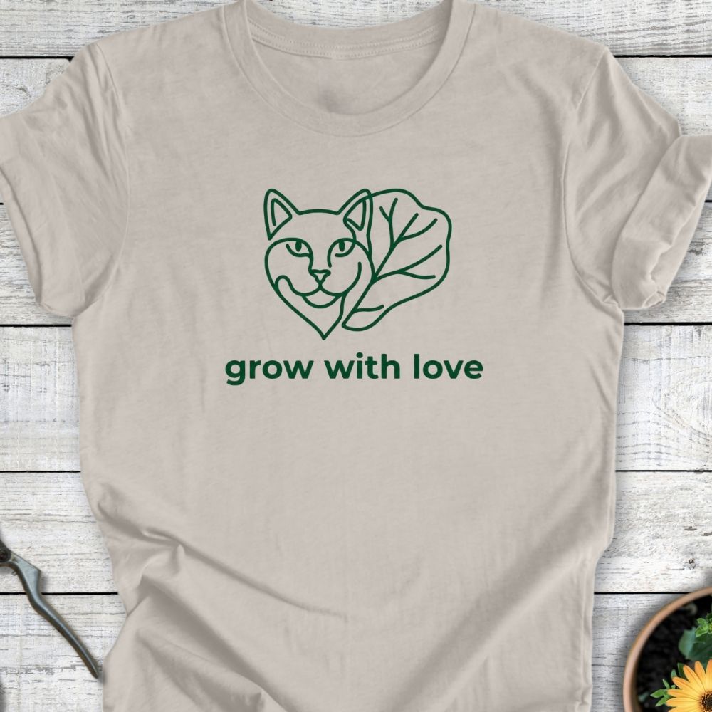 Printify T-Shirt Heather Dust / S Cat Love T-Shirt