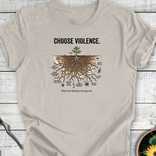 Printify T-Shirt Heather Dust / S Choose Violence T-Shirt