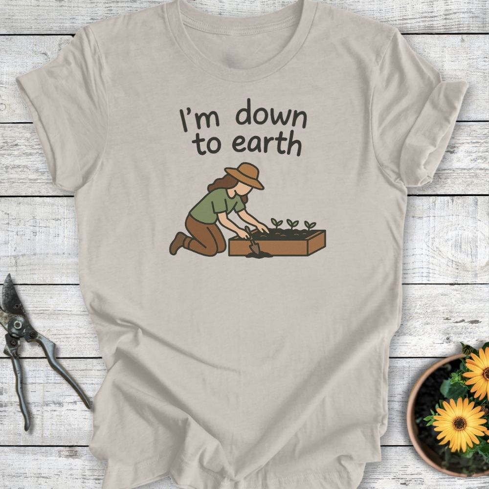 Printify T-Shirt Heather Dust / S Down To Earth