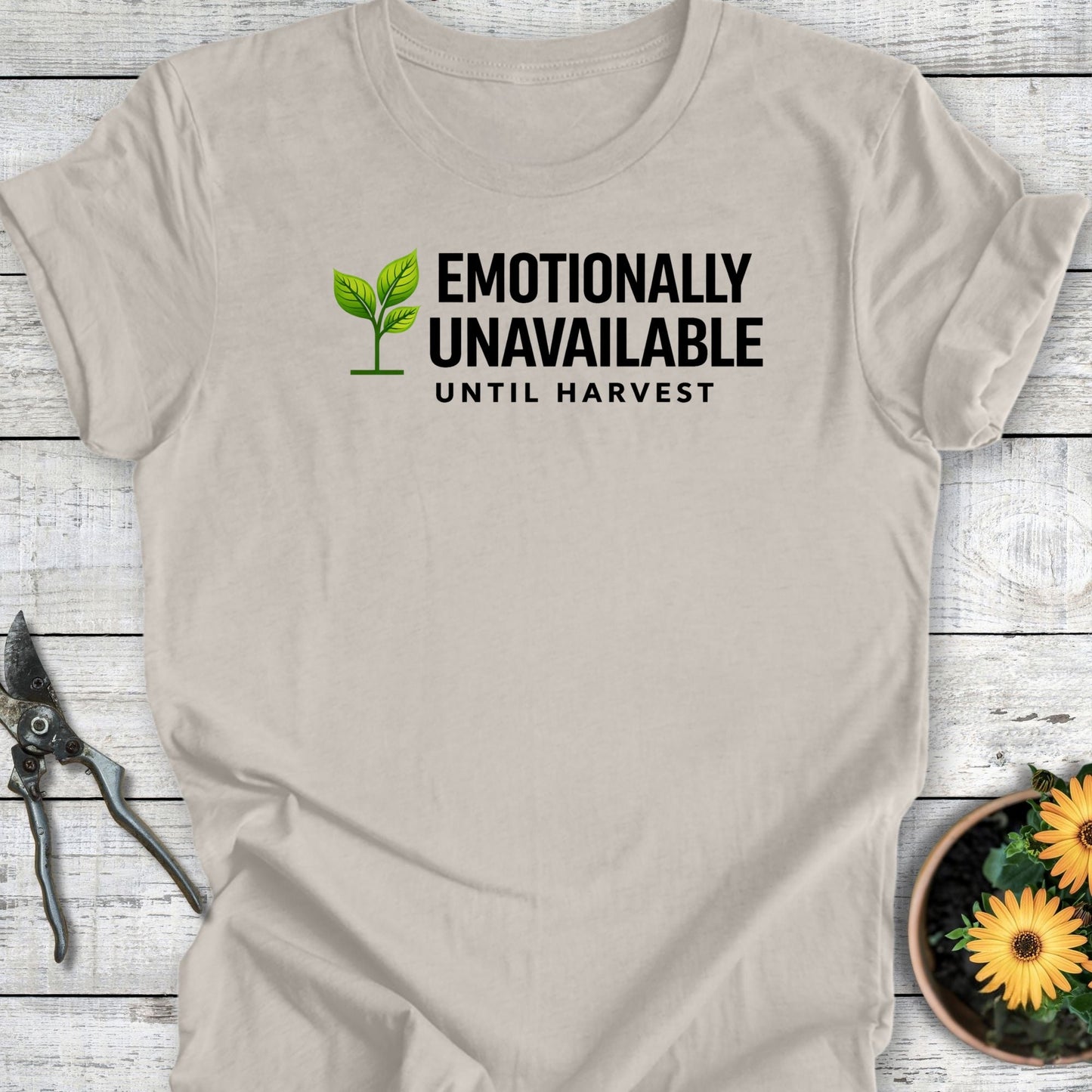 Printify T-Shirt Heather Dust / S Emotionally Unavilable T-Shirt