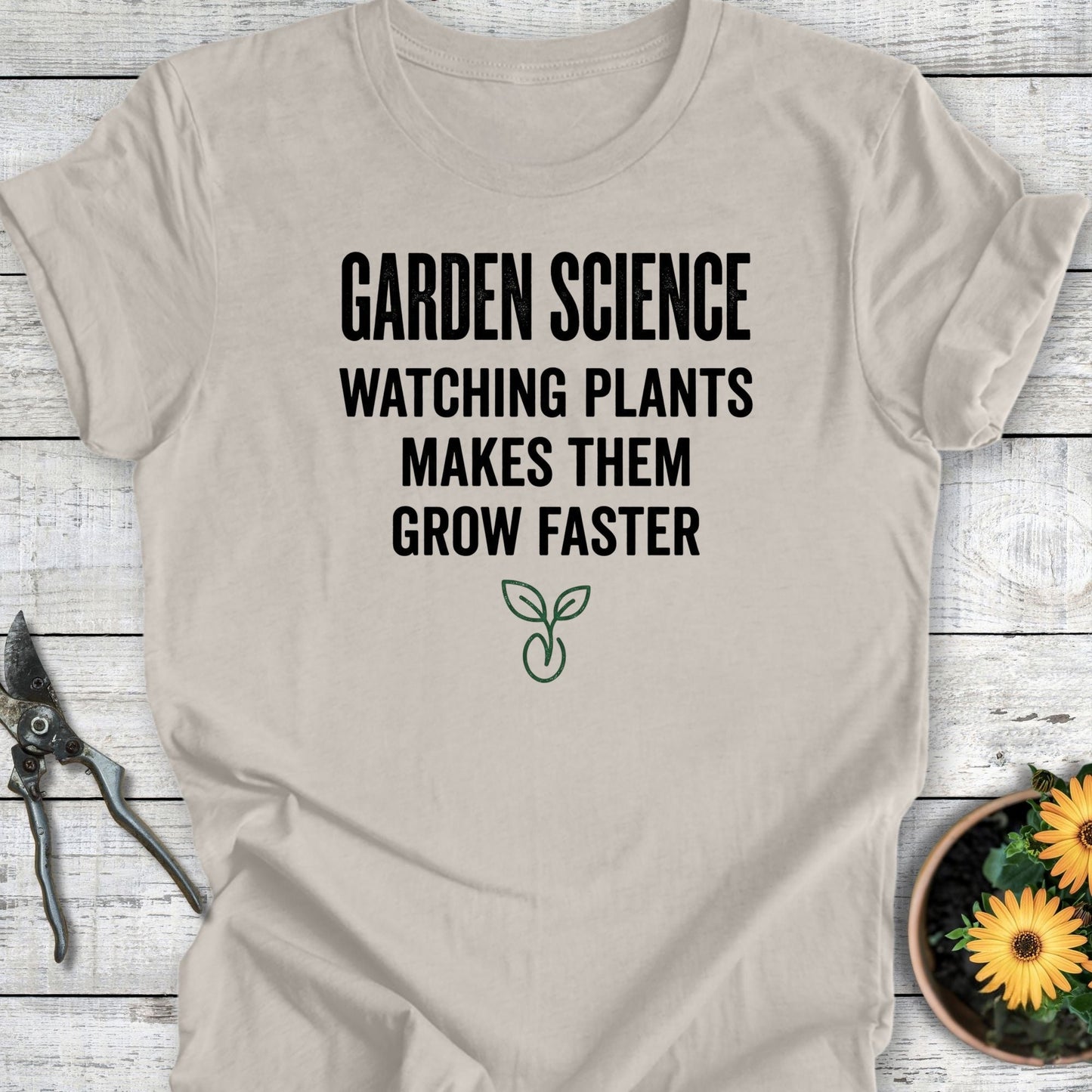 Printify T-Shirt Heather Dust / S Garden Science T-Shirt