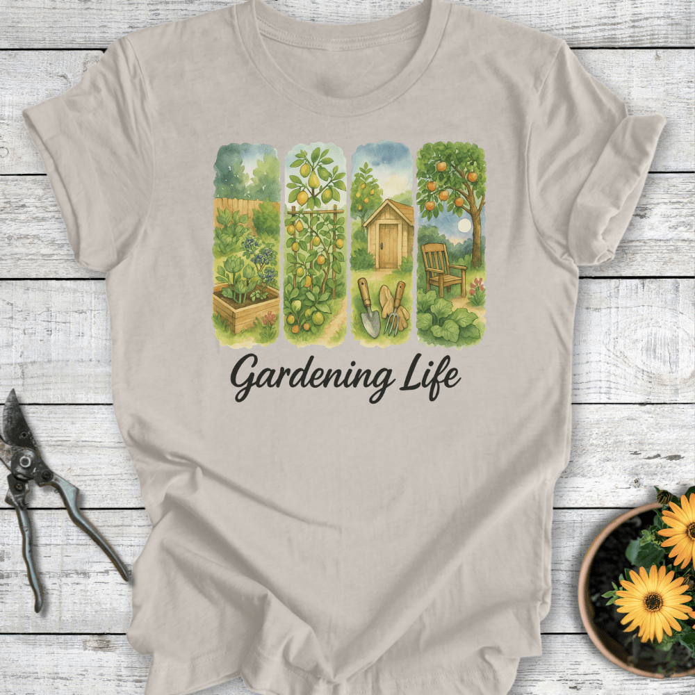 Printify T-Shirt Heather Dust / S Gardening Life