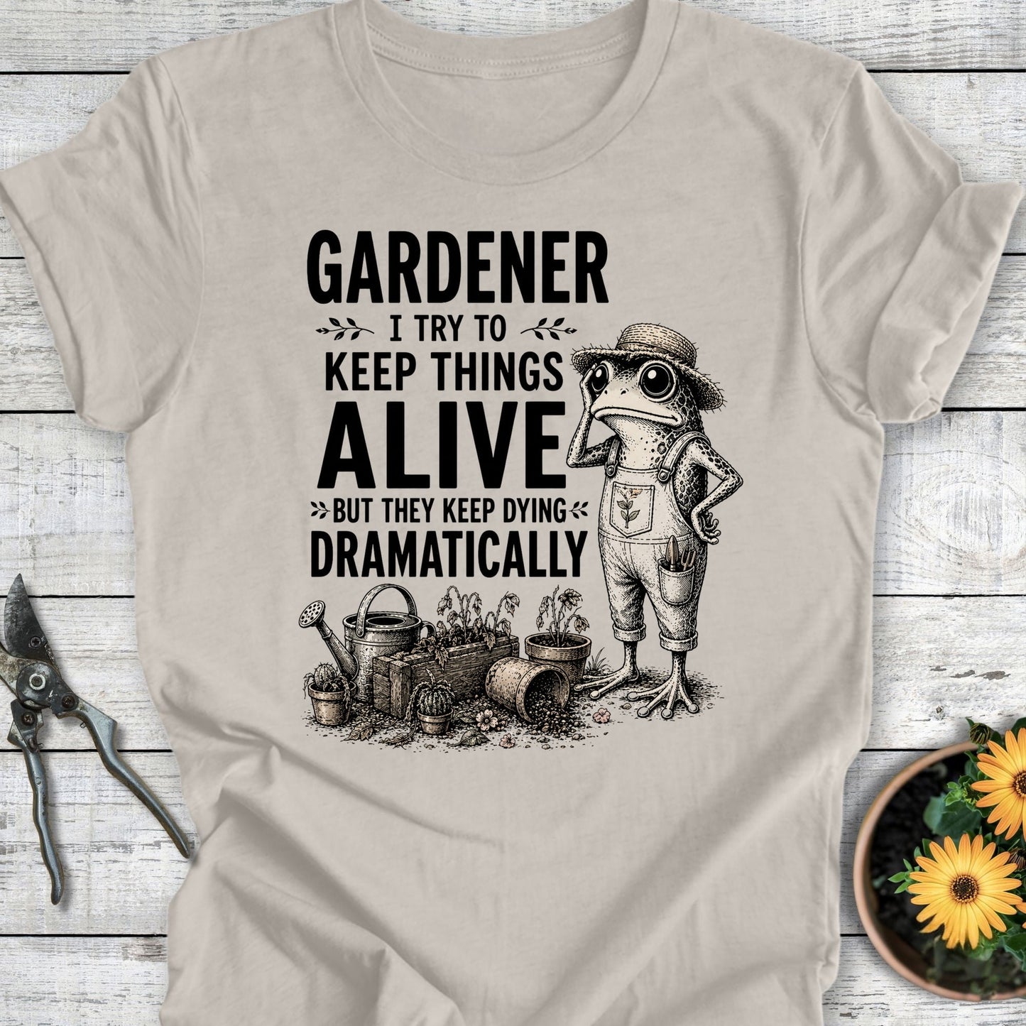 Printify T-Shirt Heather Dust / S I Try Gardener T-Shirt