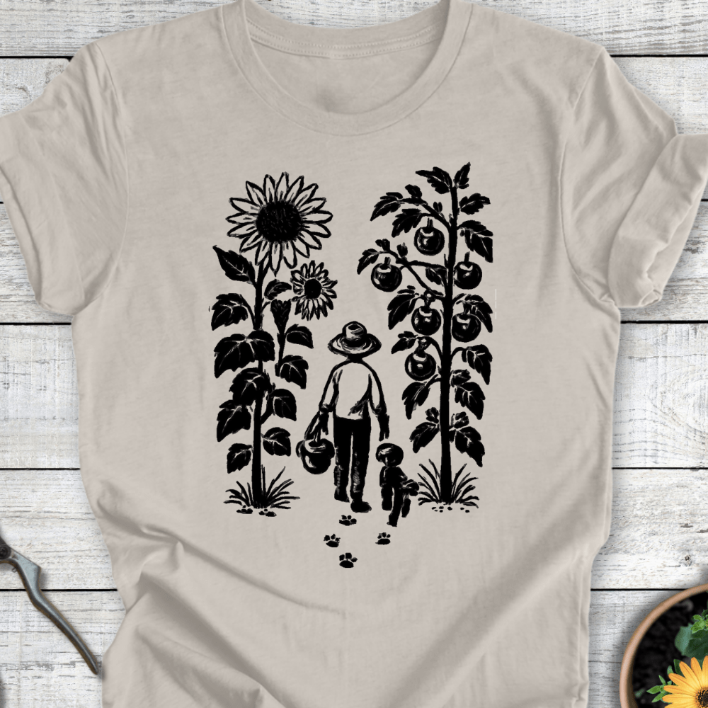 Printify T-Shirt Heather Dust / S Into the Garden...