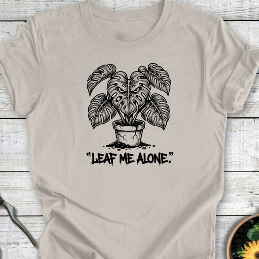 Printify T-Shirt Heather Dust / S Leaf Me Alone T-Shirt