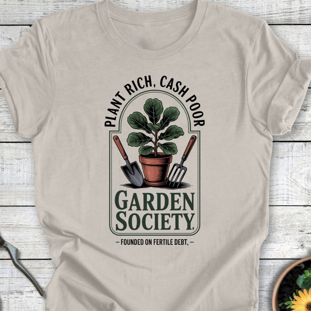 Printify T-Shirt Heather Dust / S Plant Rich, Cash Poor