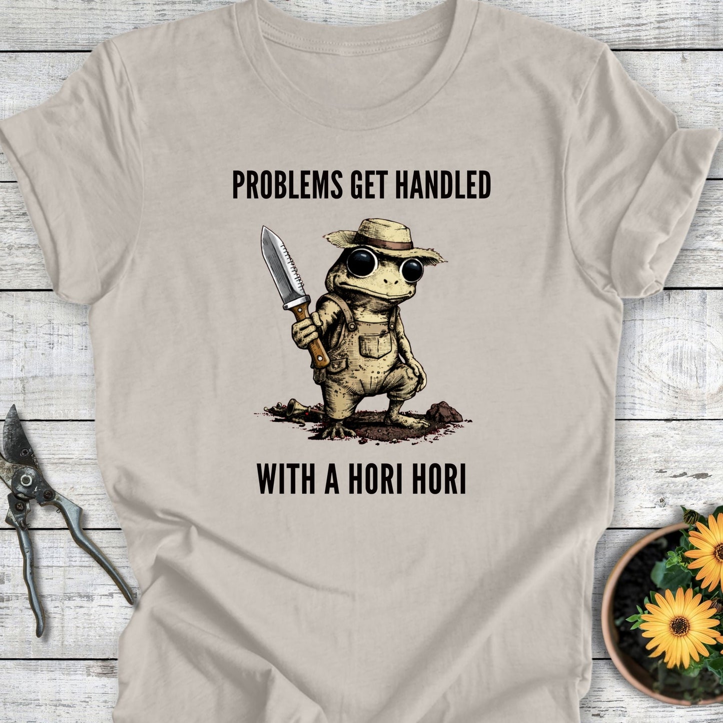 Printify T-Shirt Heather Dust / S Problems Get Handled T-Shirt