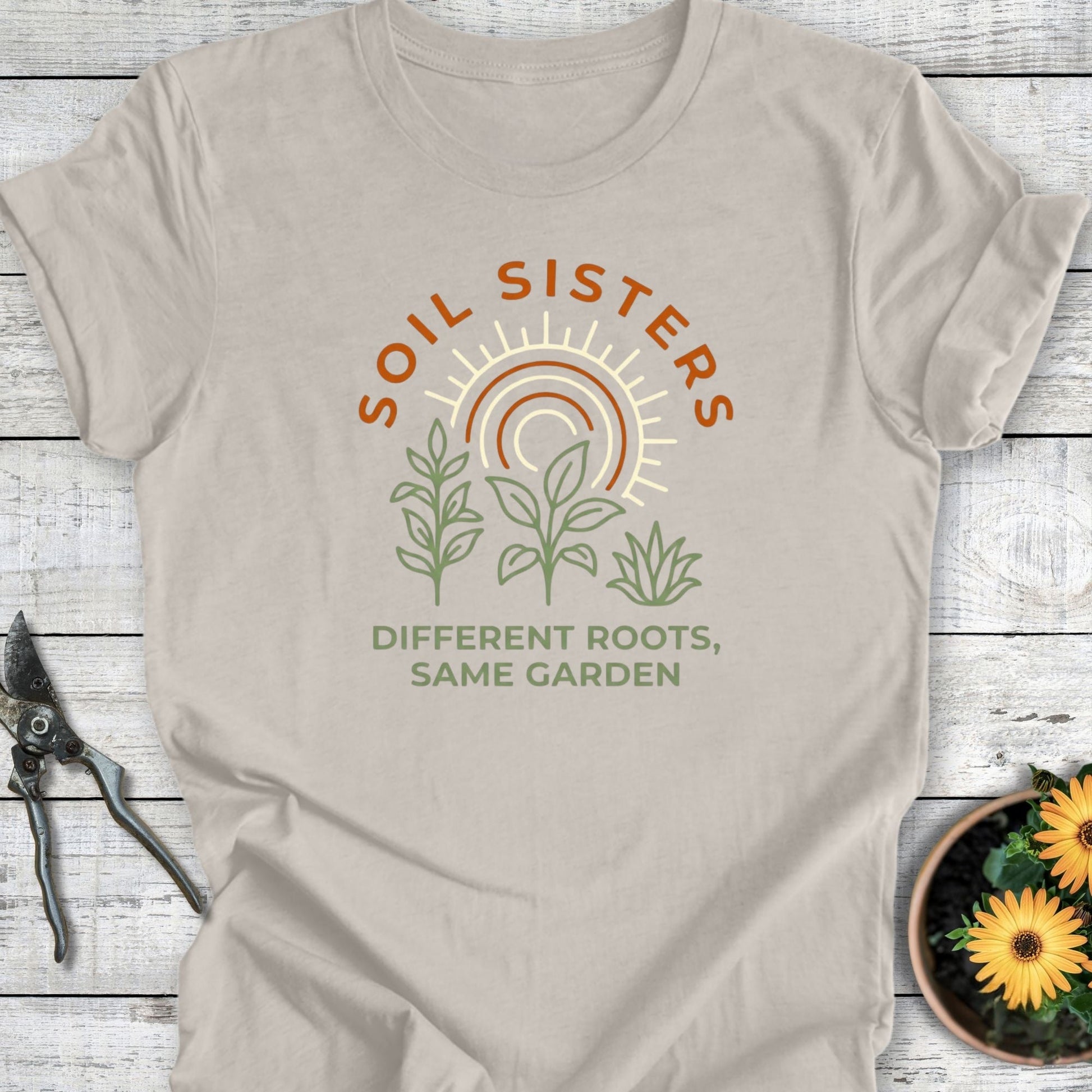 Printify T-Shirt Heather Dust / S Soil Sisters T-Shirt