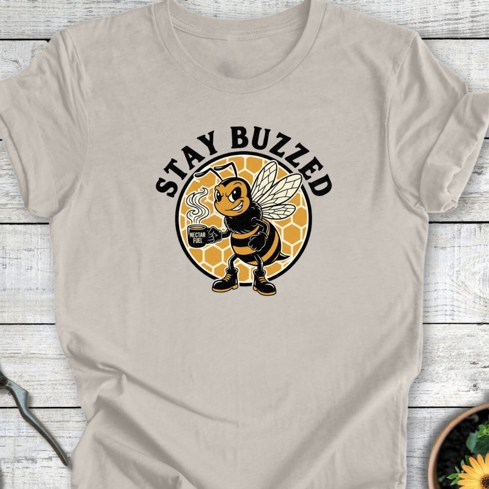 Printify T-Shirt Heather Dust / S Stay Buzzed