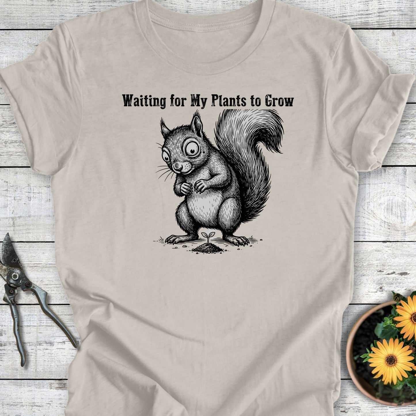 Printify T-Shirt Heather Dust / S Waiting To Grow T-Shirt