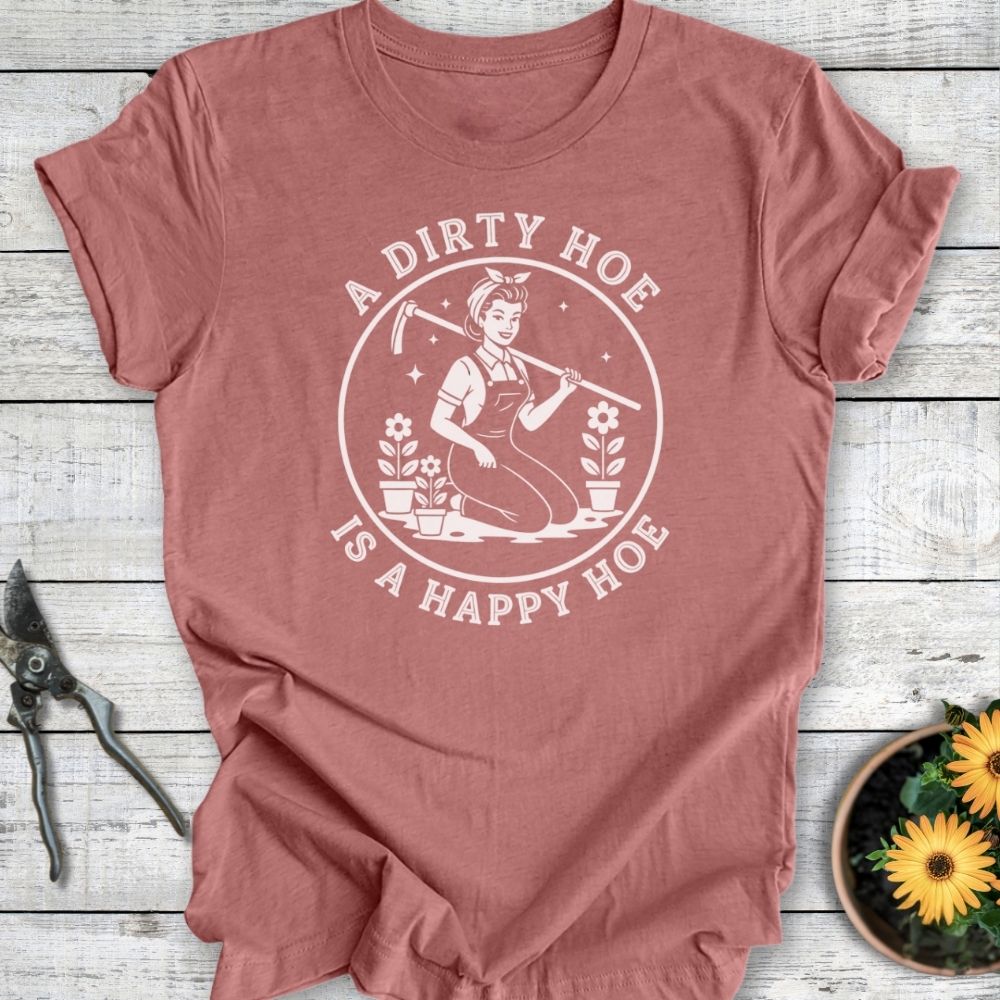 Printify T-Shirt Heather Mauve / S A Happy Hoe
