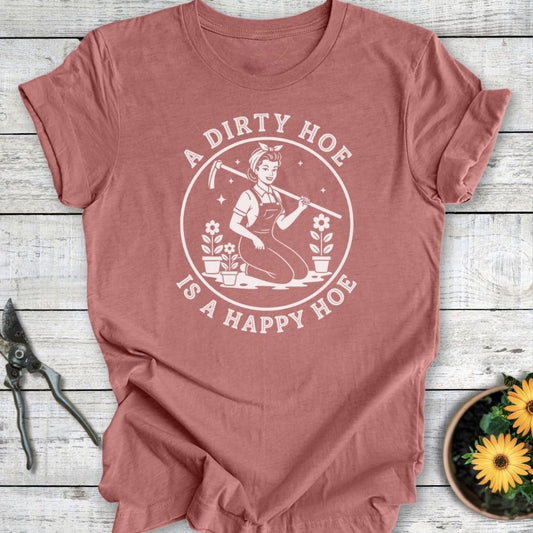 Printify T-Shirt Heather Mauve / S A Happy Hoe