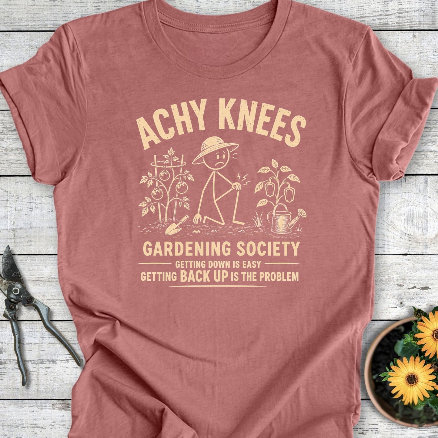 Printify T-Shirt Heather Mauve / S Achy Knees T-Shirt