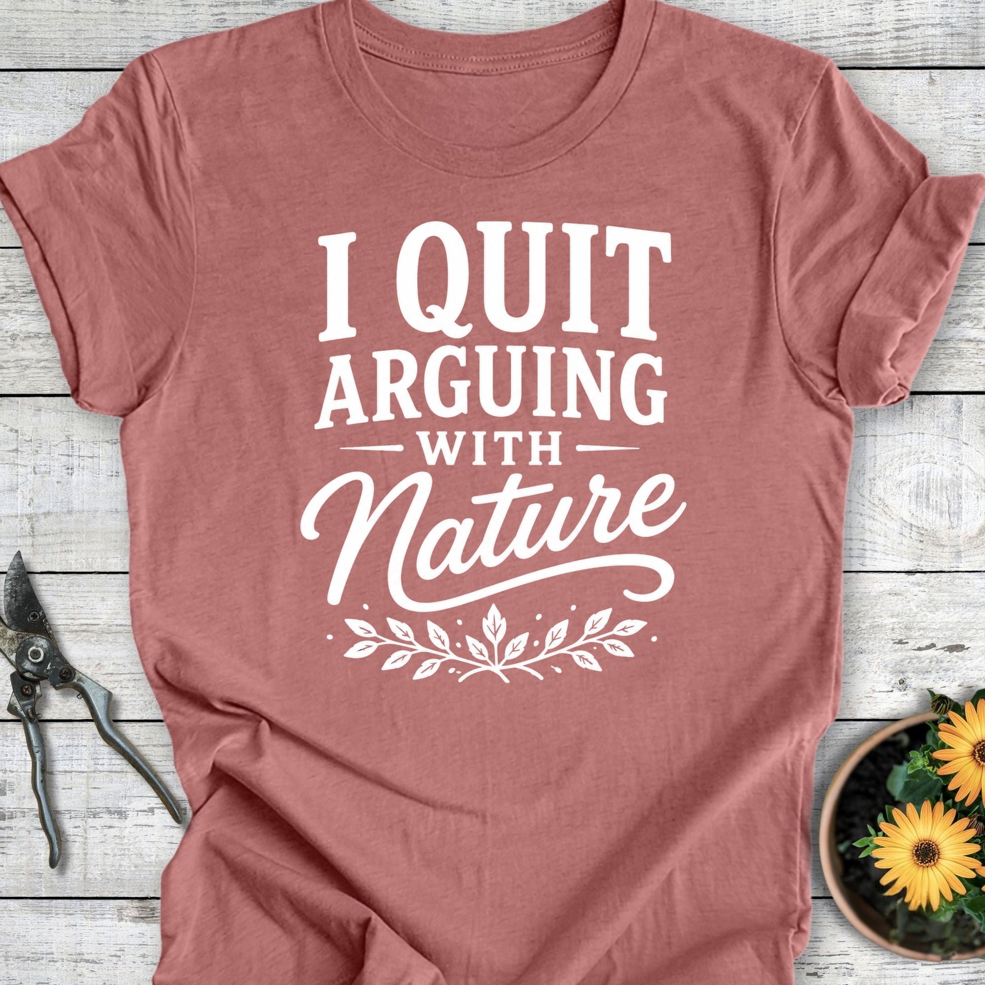 Printify T-Shirt Heather Mauve / S Arguing with Nature T-Shirt