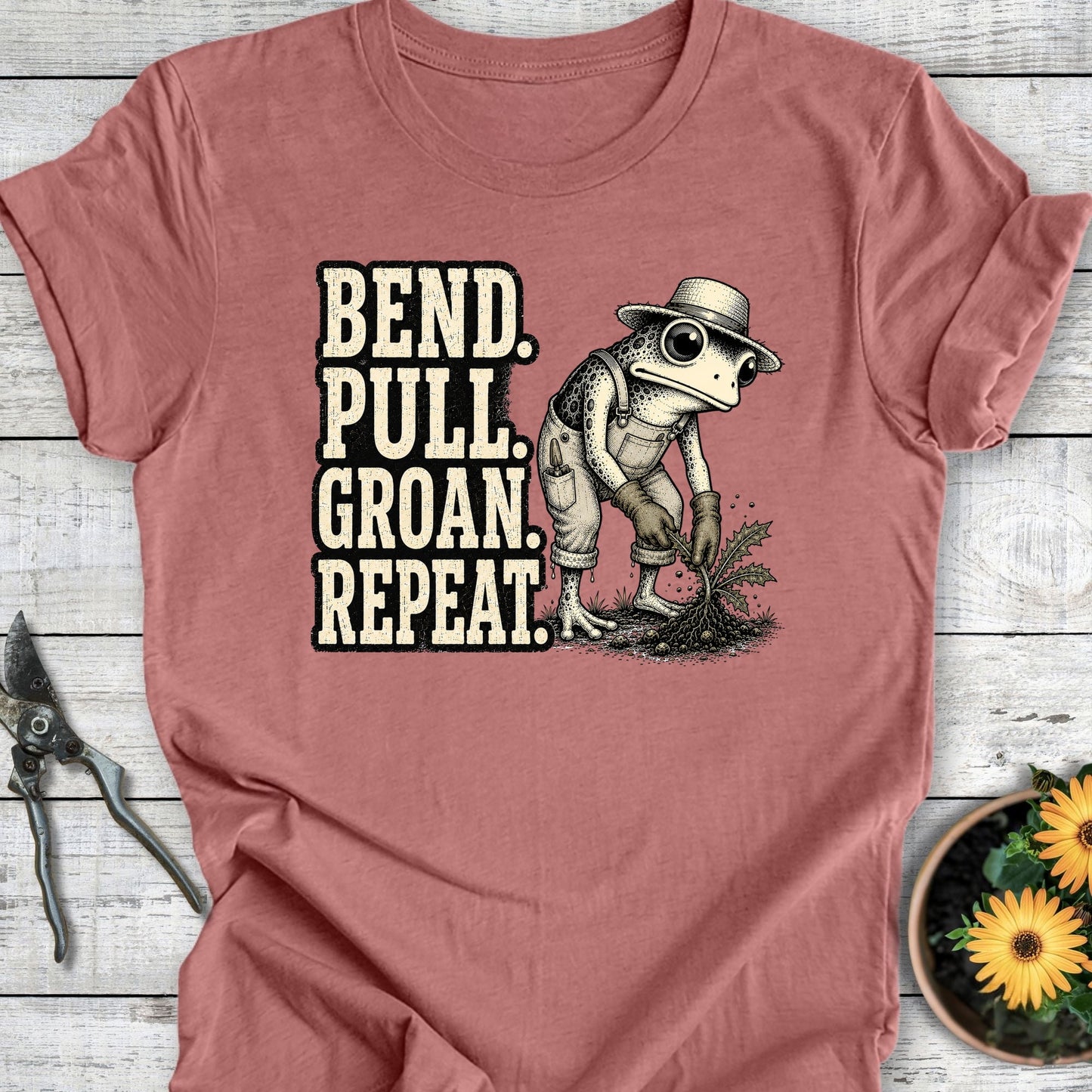 Printify T-Shirt Heather Mauve / S Bend Pull Groan T-Shirt