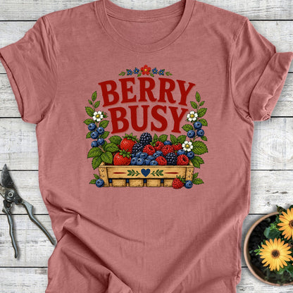 Printify T-Shirt Heather Mauve / S Berry Busy T-Shirt