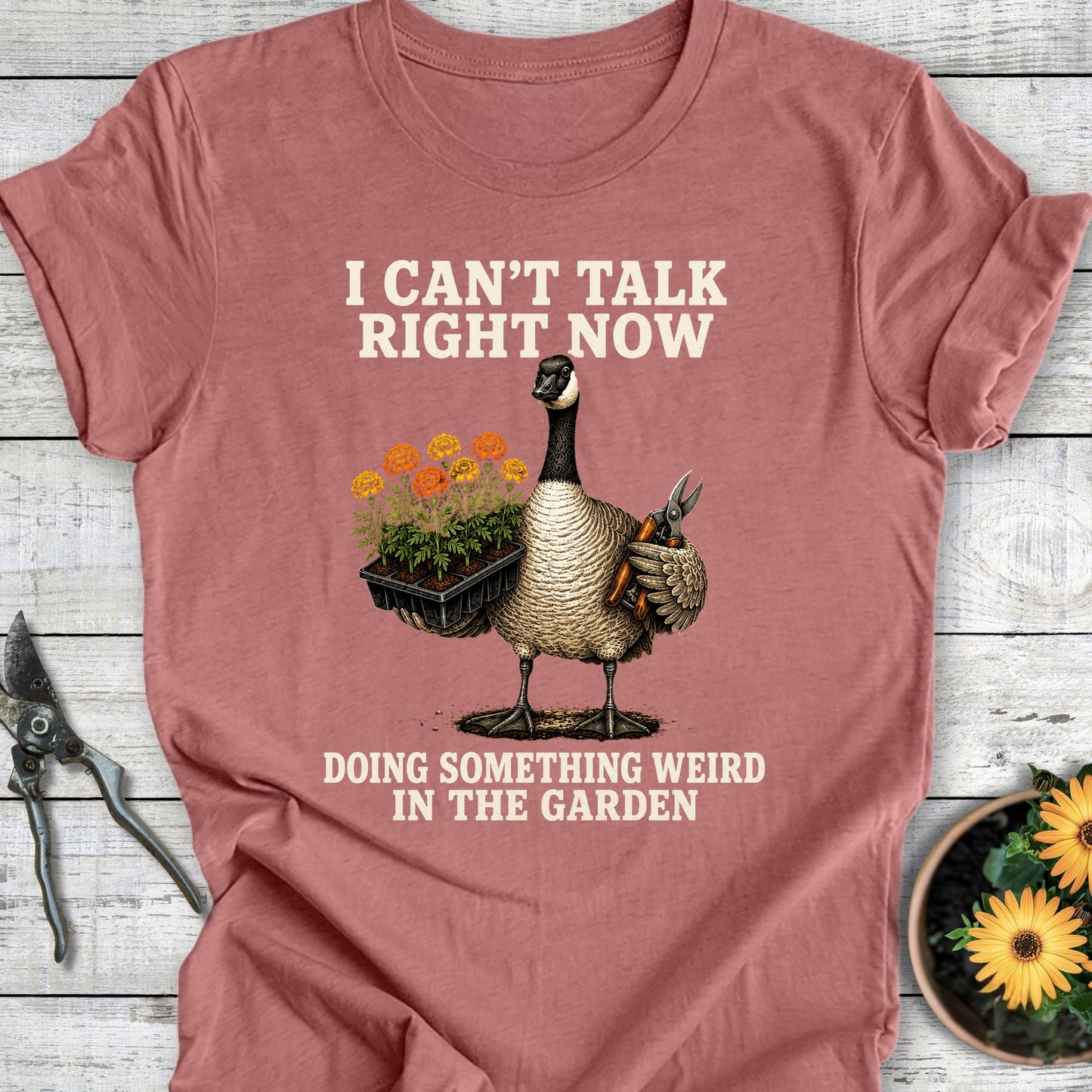 Printify T-Shirt Heather Mauve / S Can't Talk T-Shirt