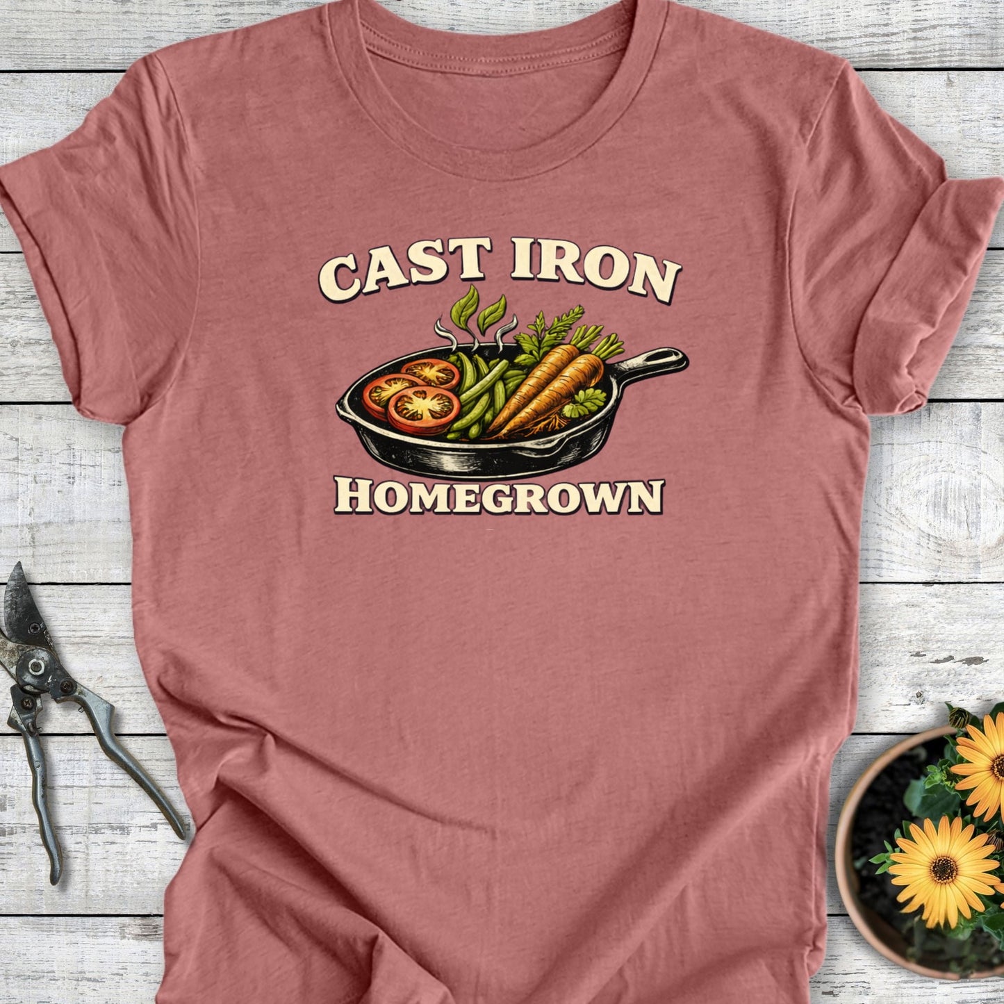 Printify T-Shirt Heather Mauve / S Cast Iron T-Shirt