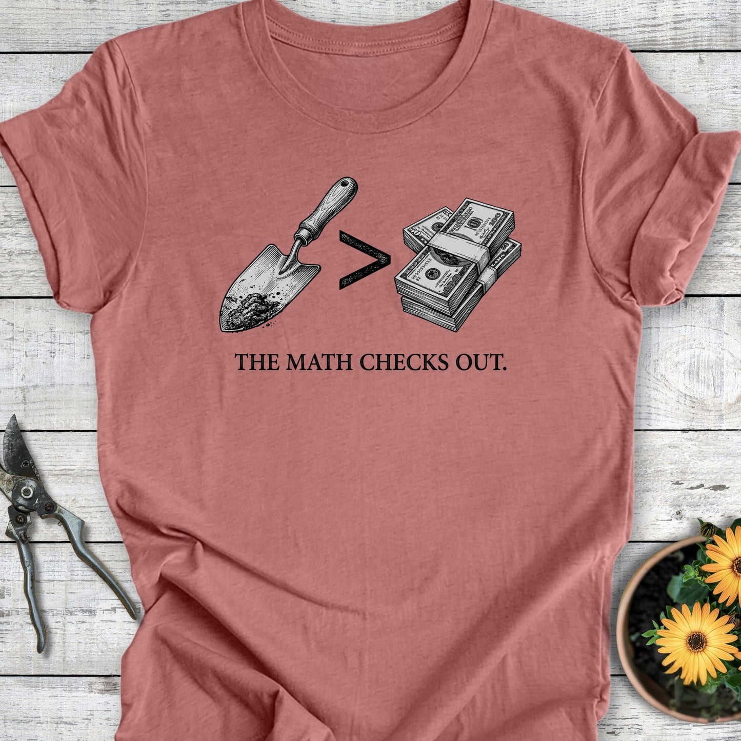 Printify T-Shirt Heather Mauve / S Checks Out T-Shirt