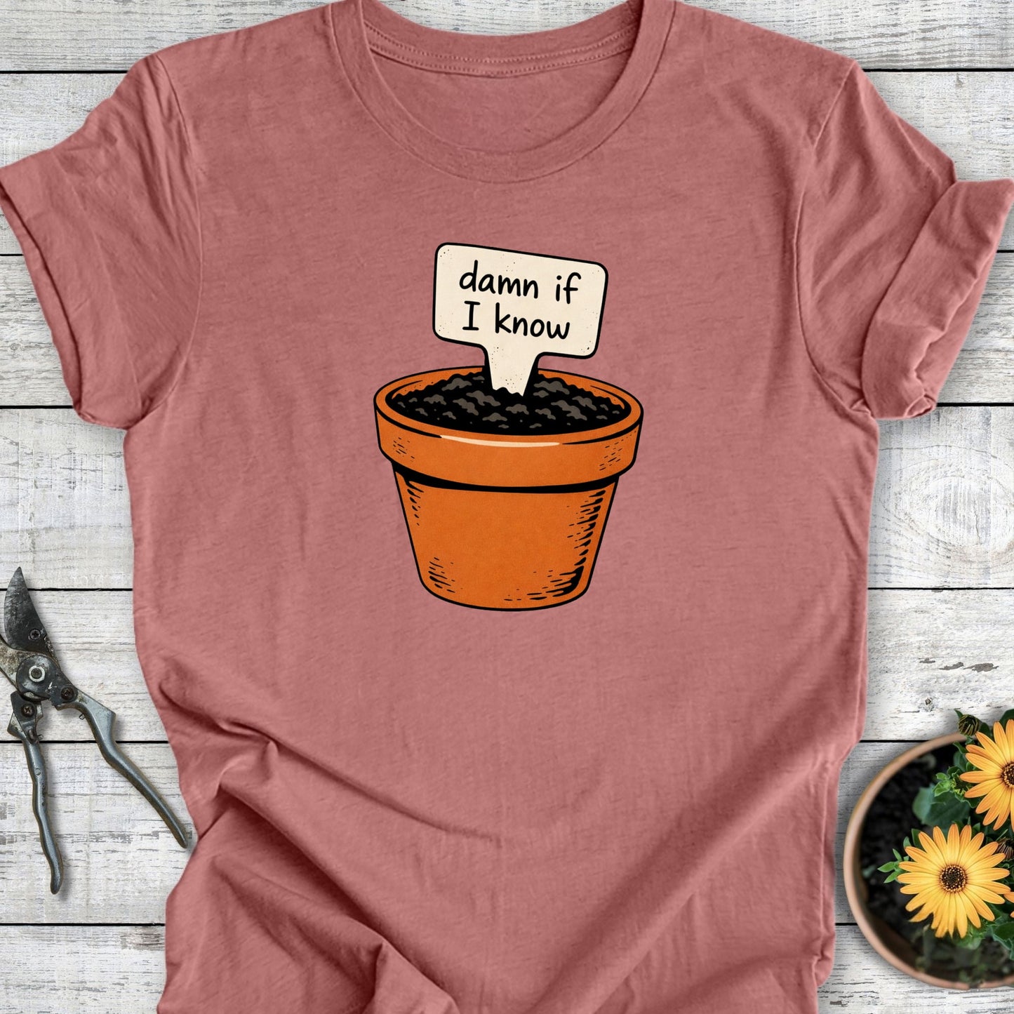 Printify T-Shirt Heather Mauve / S Damn If I Know T-Shirt