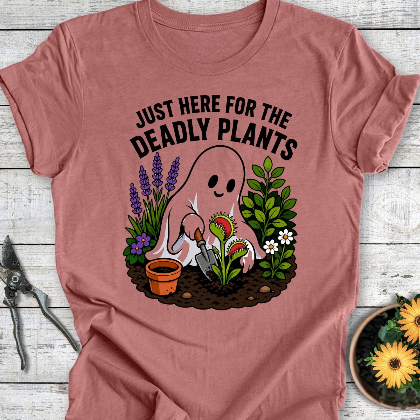 Printify T-Shirt Heather Mauve / S Deadly Plants T-Shirt