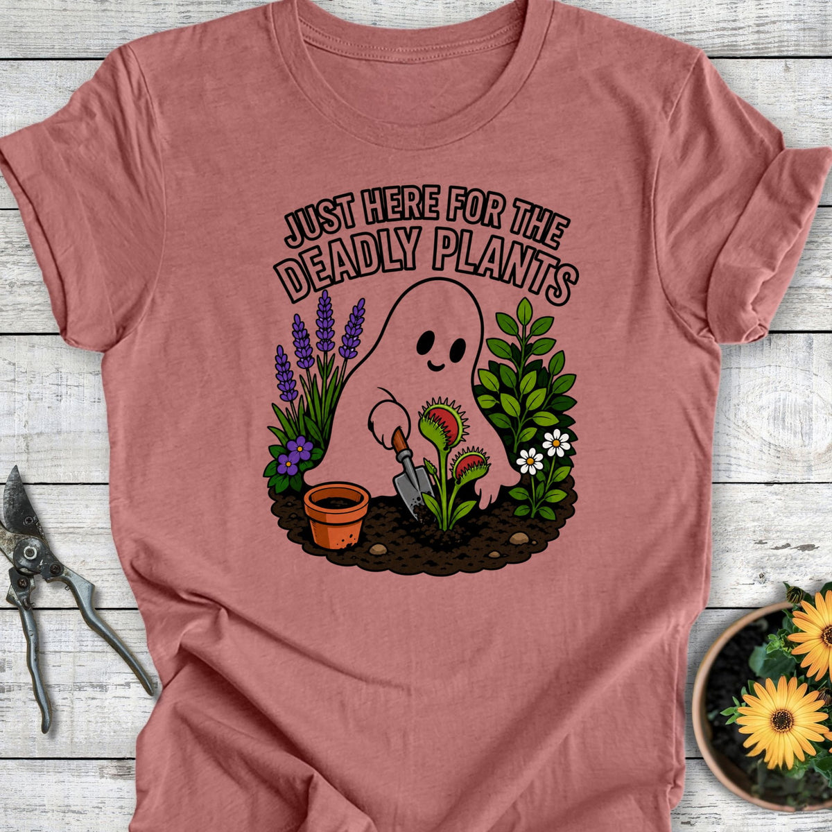 Printify T-Shirt Heather Mauve / S Deadly Plants T-Shirt