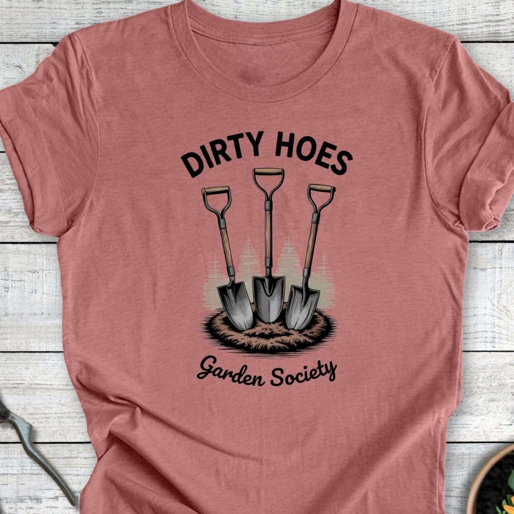 Printify T-Shirt Heather Mauve / S Dirty Hoes