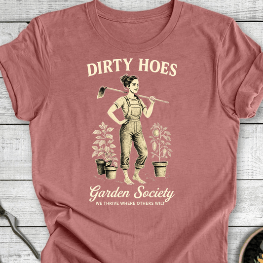 Printify T-Shirt Heather Mauve / S Dirty Hoes T-Shirt