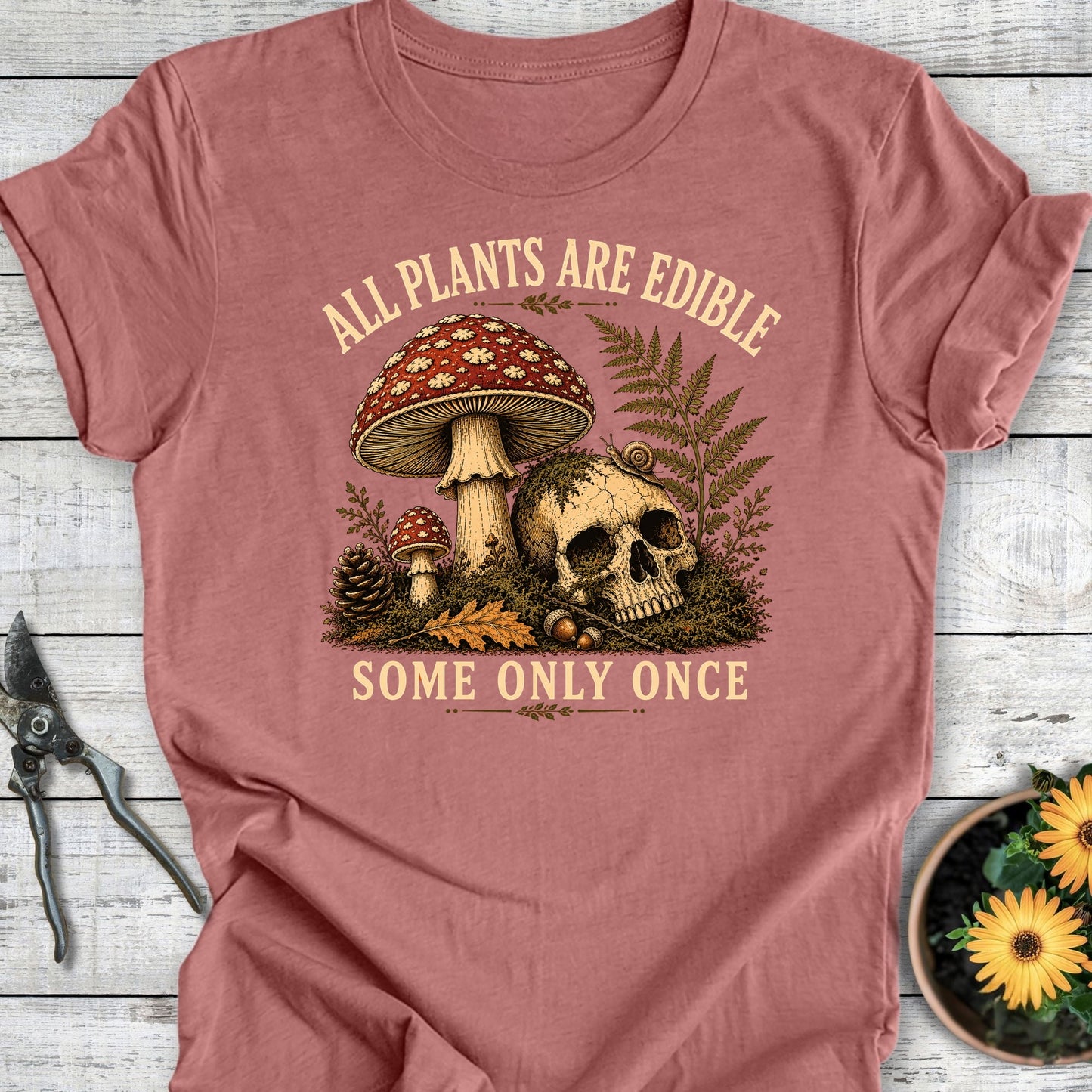 Printify T-Shirt Heather Mauve / S Edible Plants T-Shirt