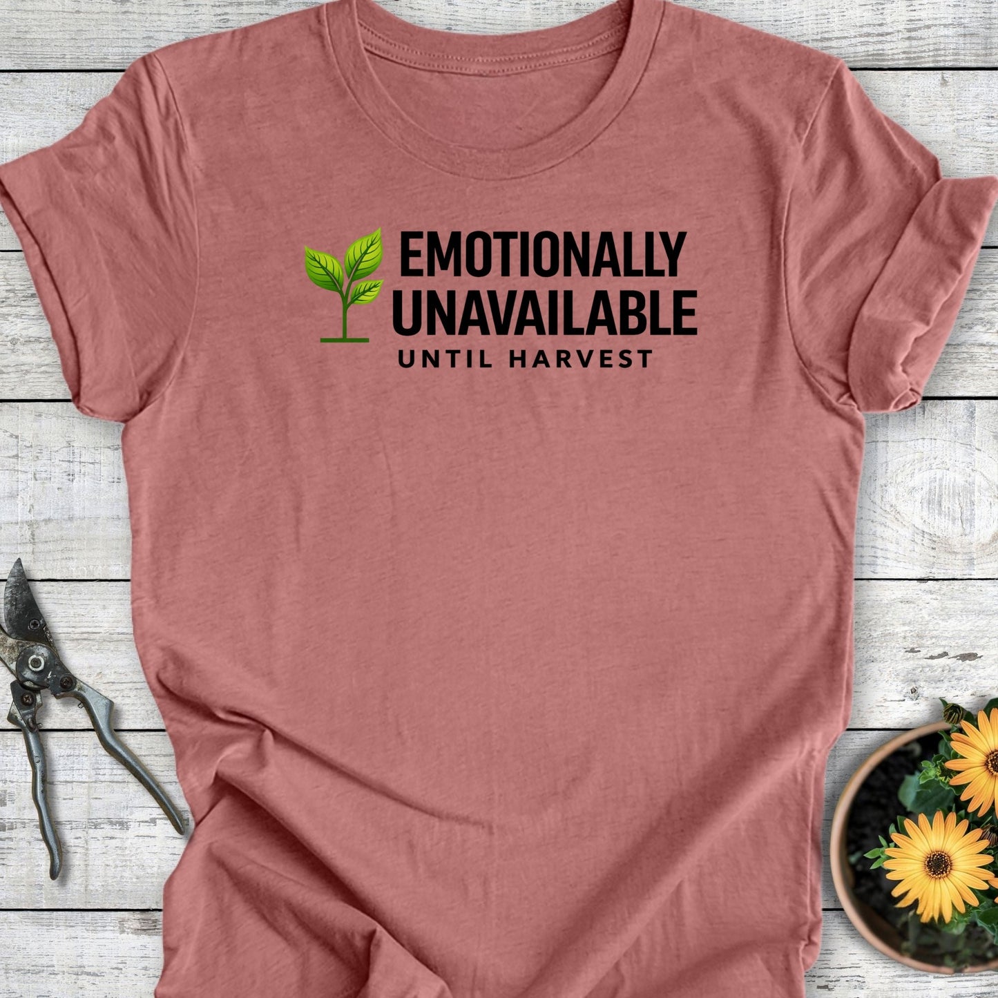 Printify T-Shirt Heather Mauve / S Emotionally Unavilable T-Shirt